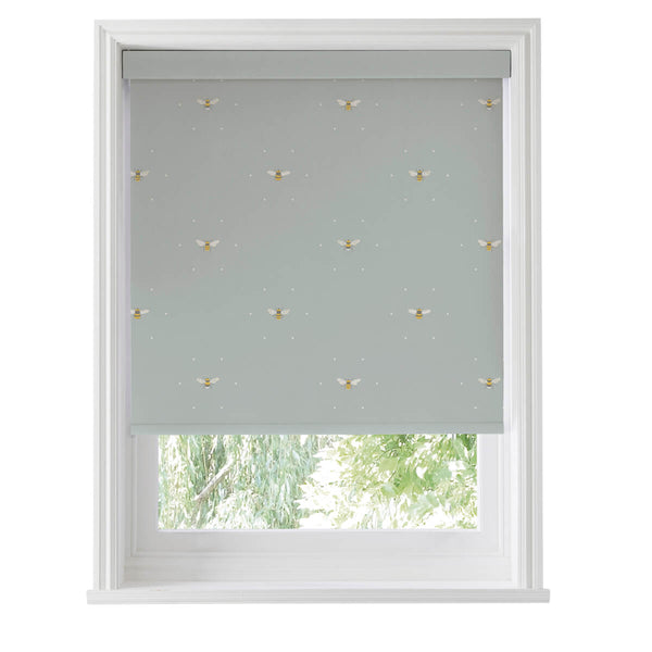 Sophie Allport Bees Pale Slate Made To Measure Roller Blind