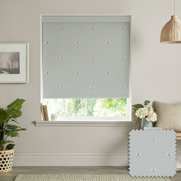 sophie allport Bees Pale Slate Made to Measure Roller Blind