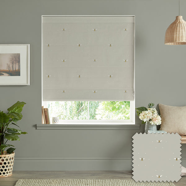 sophie allport Bees Soft Linen Look Made to Measure Roman Blind