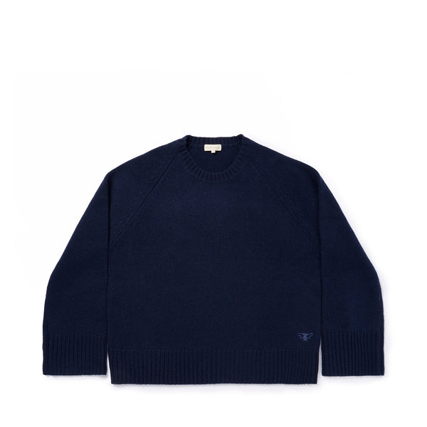 Sophie Allport Bees Wool Cashmere Blend Jumper - Navy