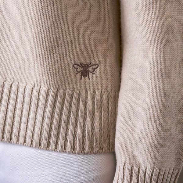 Sophie Allport Bees Wool Cashmere Blend Jumper - Oatmeal