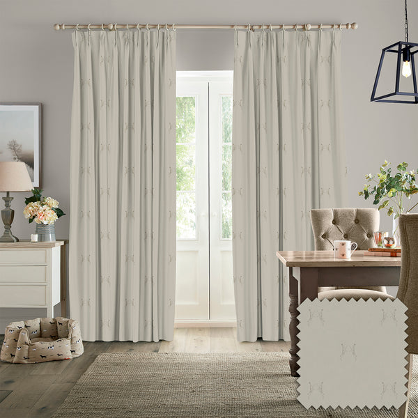 sophie allport Boxing Hares Natural Made to Measure Curtains