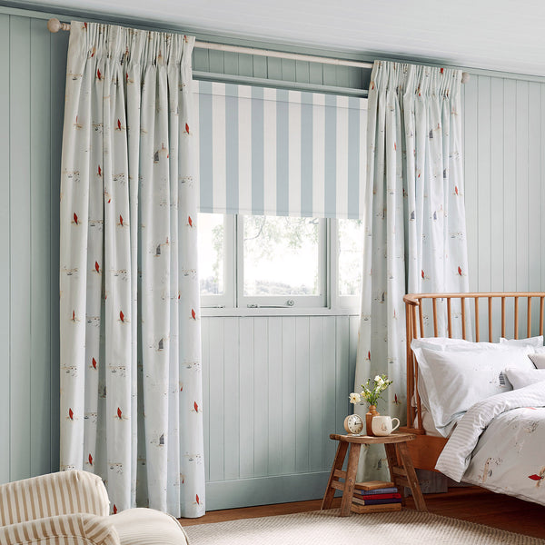 Sophie Allport Coastal Boats Blue Made To Measure Curtains