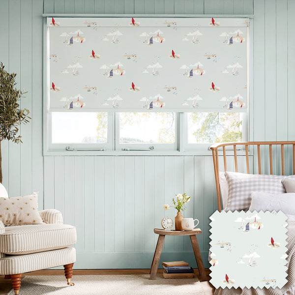 sophie allport Coastal Boats Blue Made to Measure Roller Blind