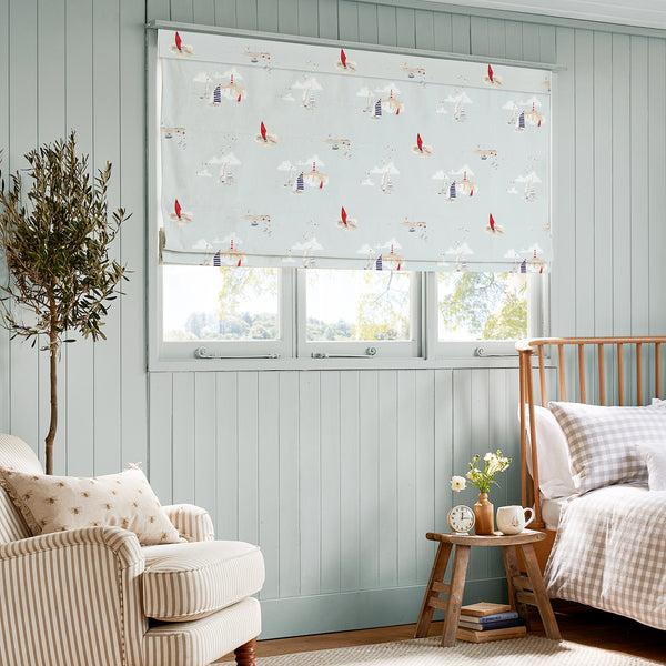 Sophie Allport Coastal Boats Blue Made To Measure Roman Blind
