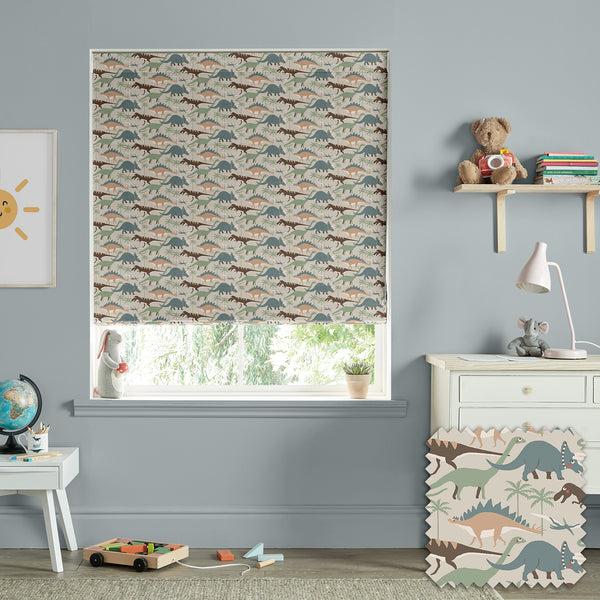 sophie allport Dinosaurs Camoflauge Khaki Made to Measure Roman Blind