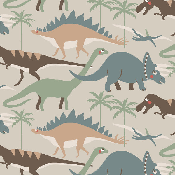 sophie allport Dinosaurs Camouflage Khaki Curtains/Roman Blind Sample