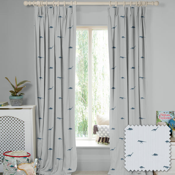 Sophie Allport Dinosaurs Navy Made To Measure Curtains