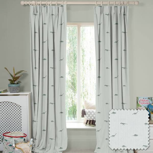 Sophie Allport Dinosaurs Sage Made To Measure Curtains