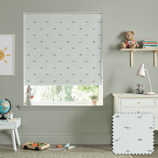 sophie allport Dinosaurs Sage Made to Measure Roman Blind