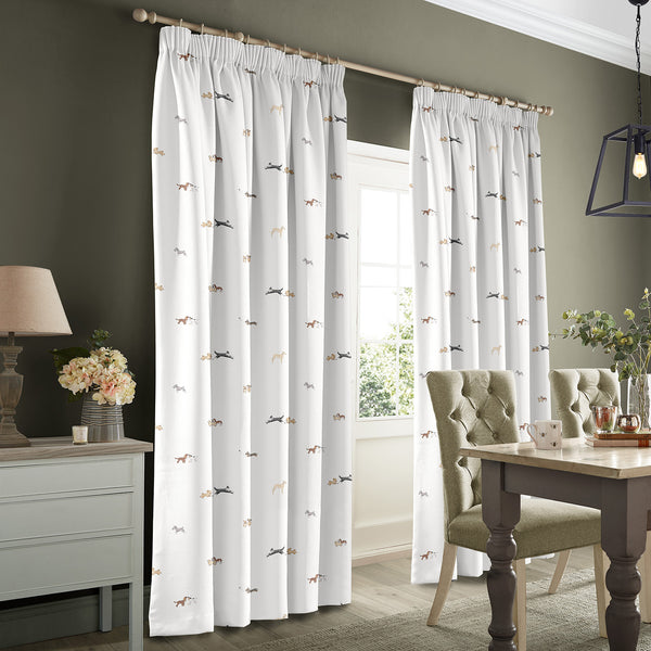 Sophie Allport Doggy Daycare Off White Made To Measure Curtains