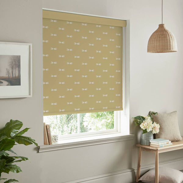 Sophie Allport Dragonfly Deep Mustard Made To Measure Roller Blind