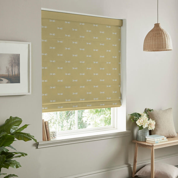 Sophie Allport Dragonfly Deep Mustard Made To Measure Roman Blind
