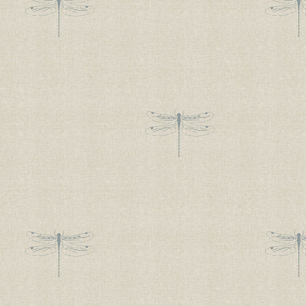 Sophie Allport Dragonfly Duck Egg Linen Look Made To Measure Roman Blind