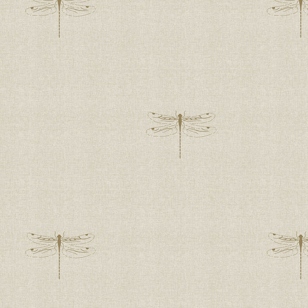 Sophie Allport Dragonfly Gold Linen Look Made To Measure Roman Blind