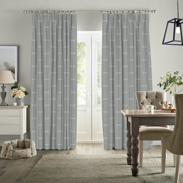 Sophie Allport Dragonfly Grey Blue Made To Measure Curtains