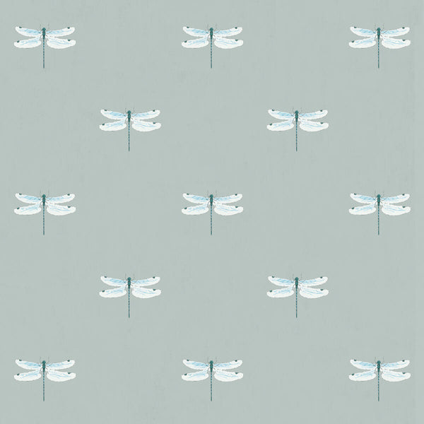 Sophie Allport Dragonfly Grey Blue Made To Measure Roller Blind