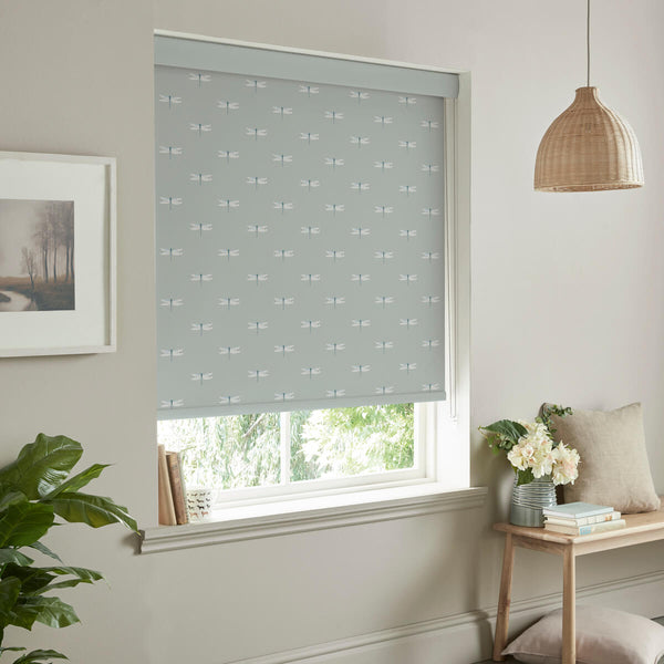 Sophie Allport Dragonfly Grey Blue Made To Measure Roller Blind