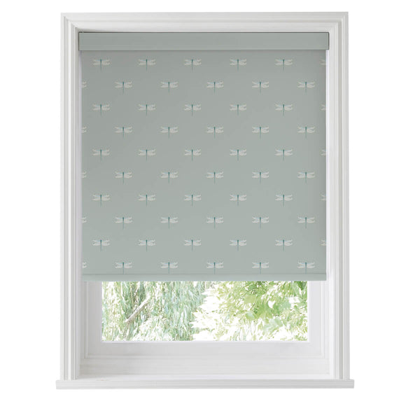Sophie Allport Dragonfly Grey Blue Made To Measure Roller Blind