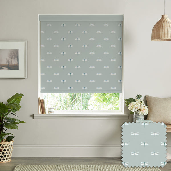 sophie allport Dragonfly Grey Blue Made to Measure Roller Blind