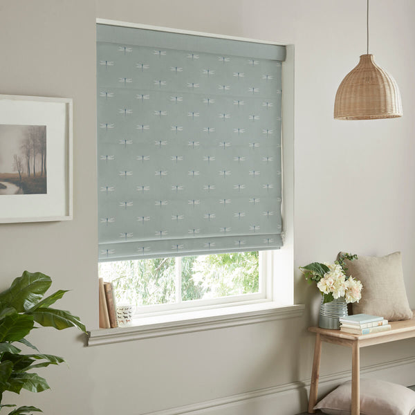 Sophie Allport Dragonfly Grey Blue Made To Measure Roman Blind