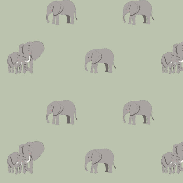 Sophie Allport Elephant Sage Green Made To Measure Roller Blind