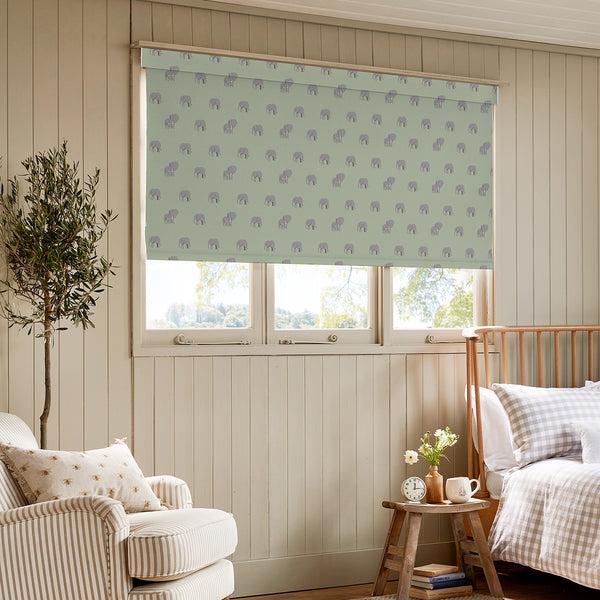 Sophie Allport Elephant Sage Green Made To Measure Roller Blind