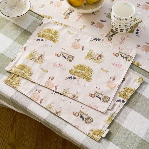 sophie allport Farm Friends Washable Placemats (Set of 2)