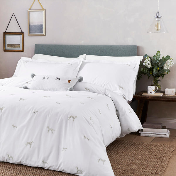 Sophie Allport Fetch Natural Embroidered Bedding Set