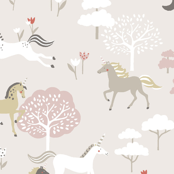 Sophie Allport Forest Ponies Soft Pink Made To Measure Roller Blind