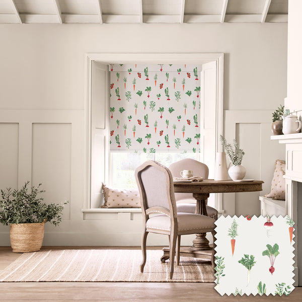 Sophie Allport Garden Vegetables Cream Made To Measure Roller Blind