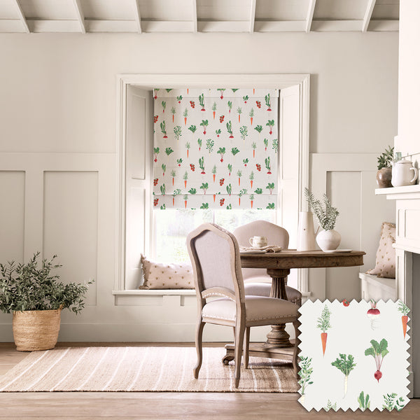 Sophie Allport Garden Vegetables Cream Made To Measure Roman Blind