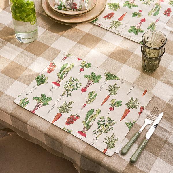sophie allport Garden Vegetables Washable Placemats (Set of 2)