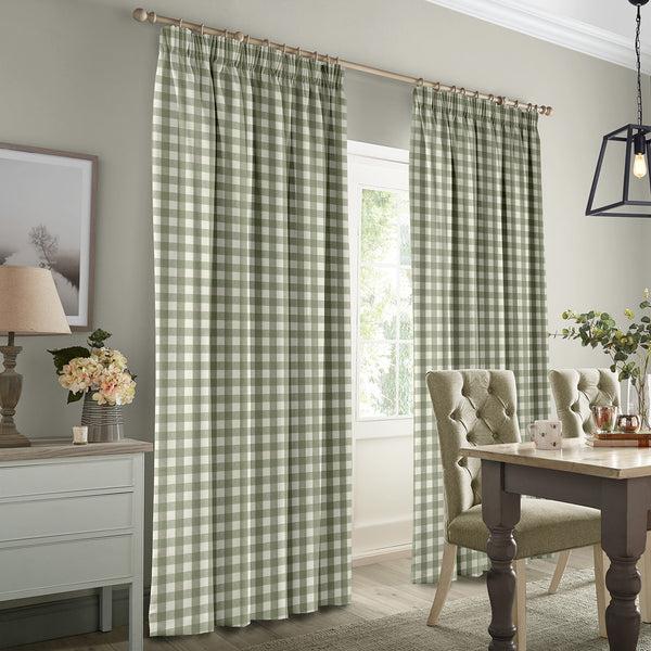 Sophie Allport Gingham Sage Made To Measure Curtains