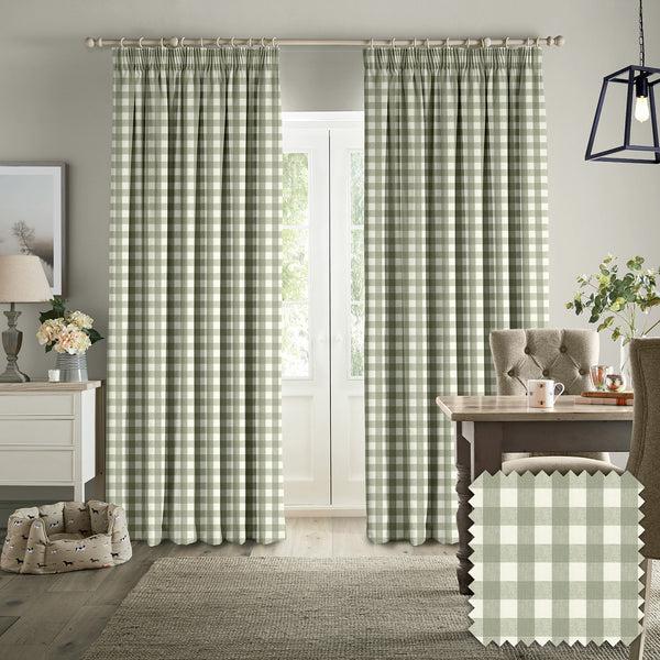 Sophie Allport Gingham Sage Made To Measure Curtains