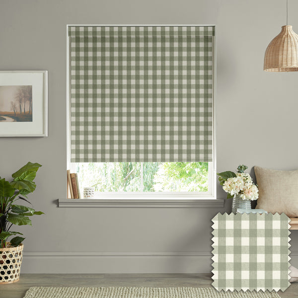 Sophie Allport Gingham Sage Made To Measure Roller Blind