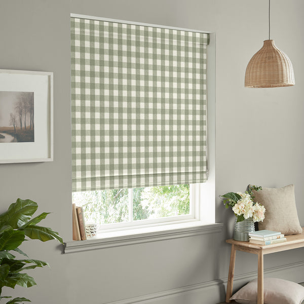 Sophie Allport Gingham Sage Made To Measure Roman Blind