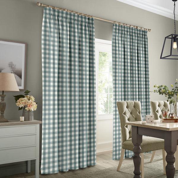 Sophie Allport Gingham Teal Made To Measure Curtains