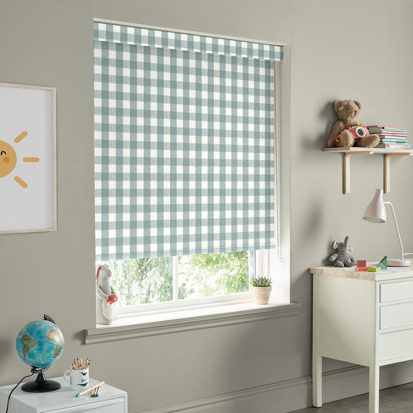 Sophie Allport Gingham Teal Made To Measure Roller Blind