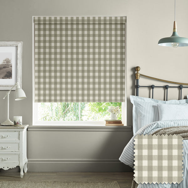 Sophie Allport Gingham Warm Stone Made To Measure Roller Blind