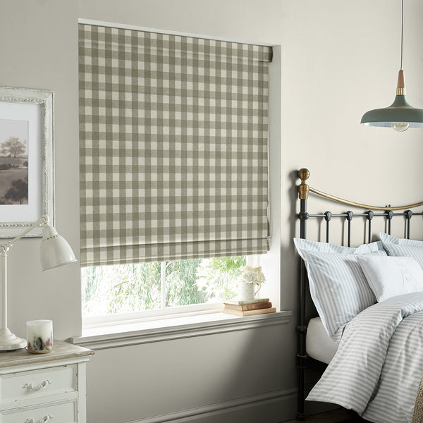 Sophie Allport Gingham Warm Stone Made To Measure Roman Blind