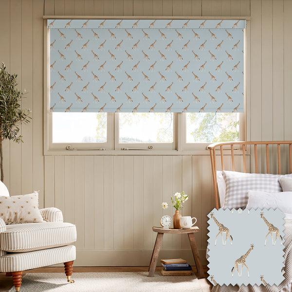 Sophie Allport Giraffe Duck Egg Made To Measure Roller Blind
