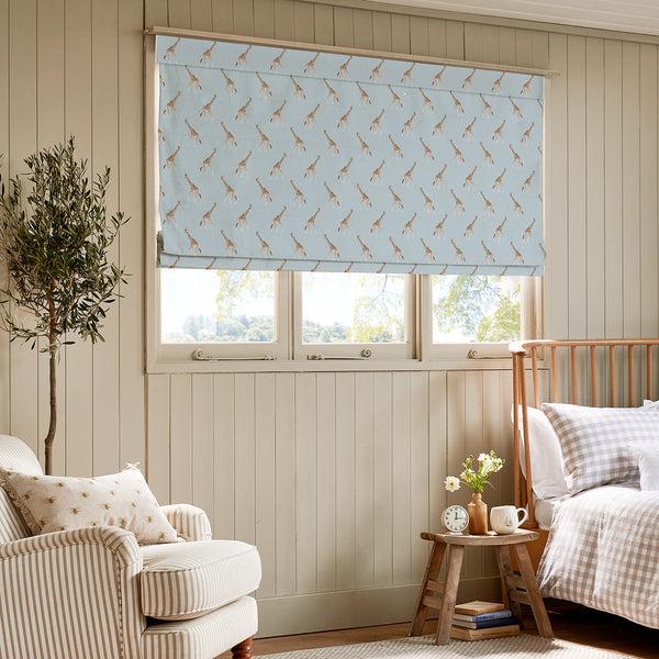 Sophie Allport Giraffe Duck Egg Made To Measure Roman Blind
