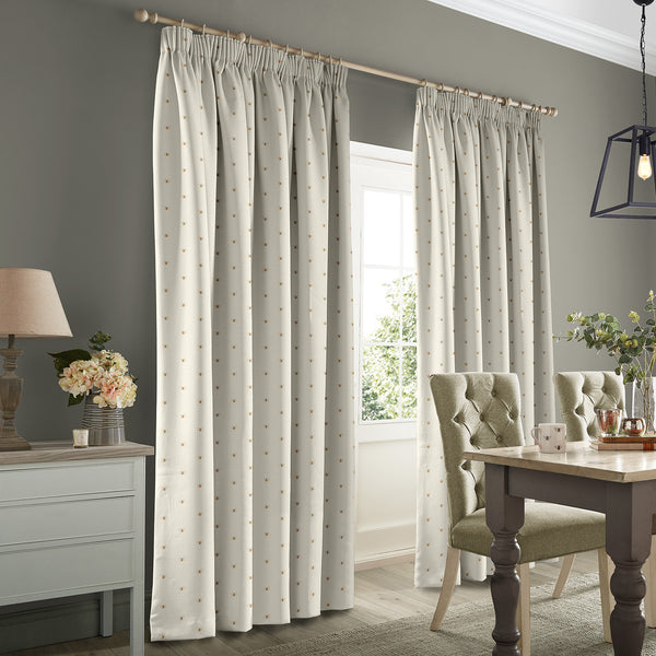 Sophie Allport Golden Bees Off White Made To Measure Curtains