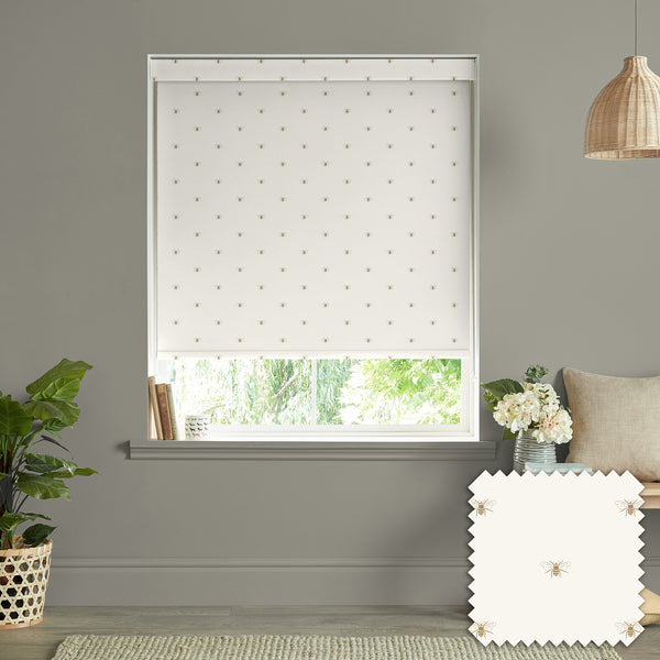 Sophie Allport Golden Bees Off White Made To Measure Roller Blind
