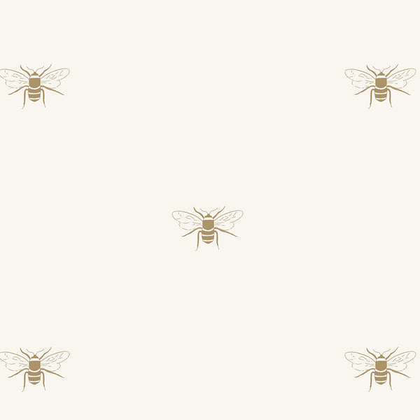 Sophie Allport Golden Bees Off White Made To Measure Roman Blind