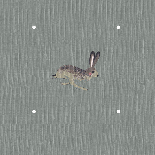 Sophie Allport Hare Teal Blue Made To Measure Curtains