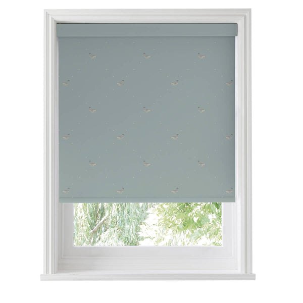 Sophie Allport Hare Teal Blue Made To Measure Roller Blind