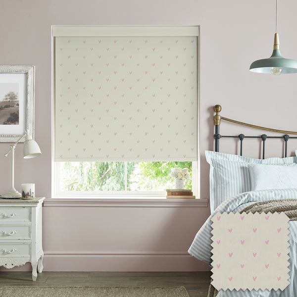 sophie allport Hearts Blush Made to Measure Roller Blind