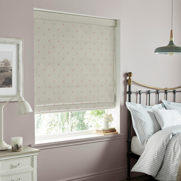 Sophie Allport Hearts Blush Made To Measure Roman Blind